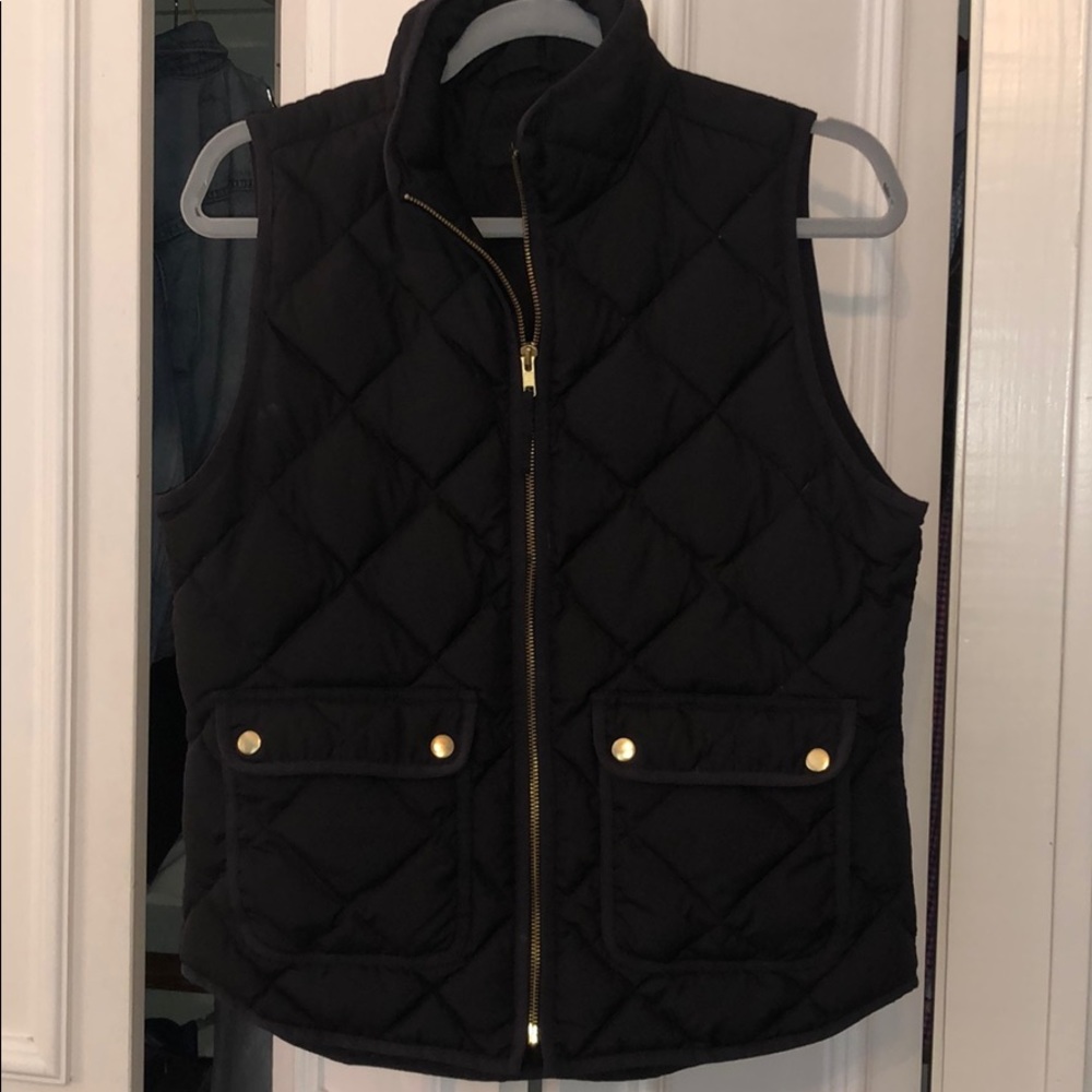 J. Crew Excursion Black Quilted Vest